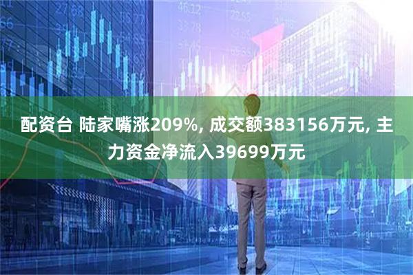 配资台 陆家嘴涨209%, 成交额383156万元, 主力资金净流入39699万元